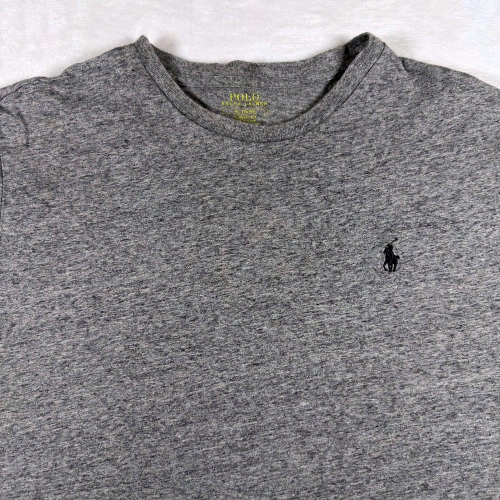 Polo Ralph Lauren Mens Grey Heather Classic Fit Short Sleeve Pony T-Shirt Size M